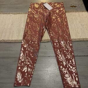 NWT Fabletics Lisette High Waisted Up Coming Legging Dusty Rose Gold Pink Sz XXL